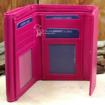 pink farbiger Leder Geldbeutel