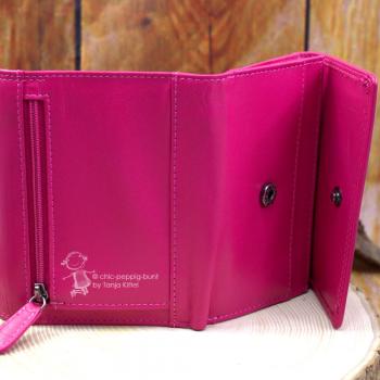 kleiner Leder Geldbeutel in pink