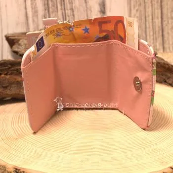 Geldbeutel mini - abwaschbar - Eulen Pärchen Motiv