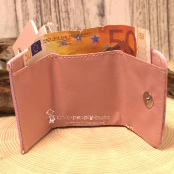 Geldbeutel mini - abwaschbar - Eulen Pärchen Motiv