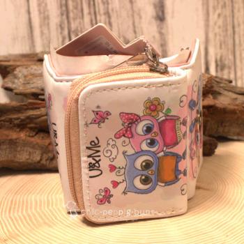 Geldbeutel mini - abwaschbar - Eule Motive