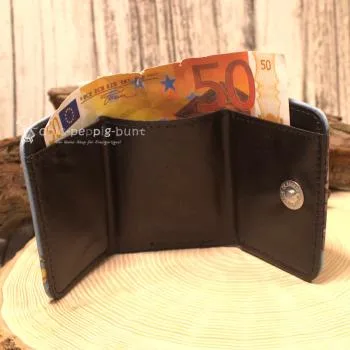 Geldbeutel mini mit Bagger in gelb