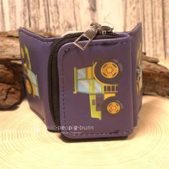 Geldbeutel mini - abwaschbar - Bulldozer Motiv