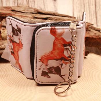 Geldbeutel mit Pferde Foto Motiv