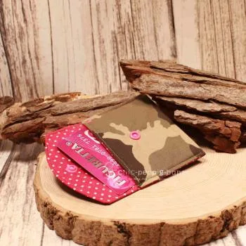Geldbeutel mini - Stoff - 1 Fach camouflage - geldbeutel mini kinder stoff 1fach druckknopf camouflage pink