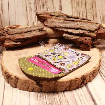 Geldbeutel mini - Stoff - 1 Fach grau Motiv Werkzeug - Rennauto