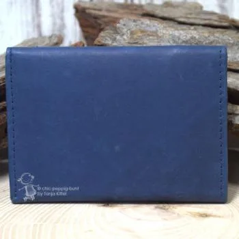 mini Geldbeutel Leder mit Blumen Motiv