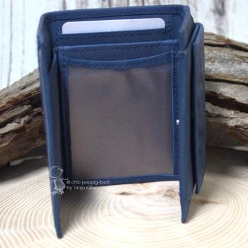 Geldbeutel blau aus Leder