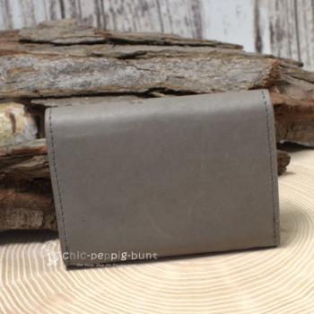 mini Geldbeutel Leder mit Blumen Motiv