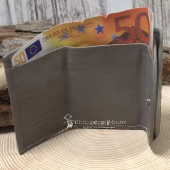 mini Geldbeutel Leder mit 3 Fächern