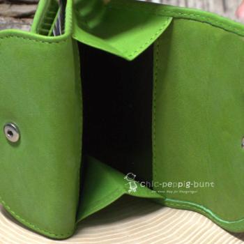 Geldbeutel Leder mini mit Druckknopf