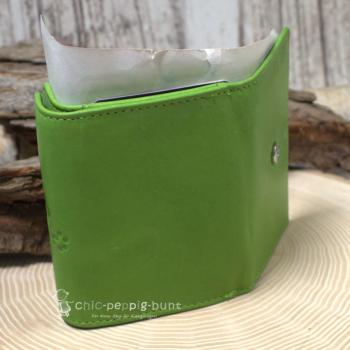 Geldbeutel grün aus Leder