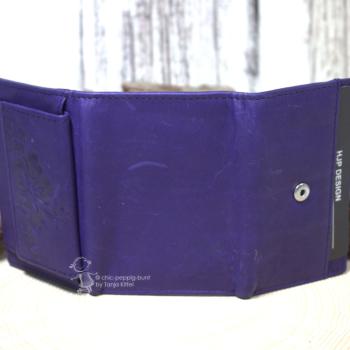 Geldbeutel mini lila Leder