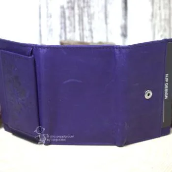 Geldbeutel mini lila Leder