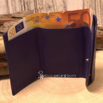 mini Geldbeutel Leder mit 3 Fächern