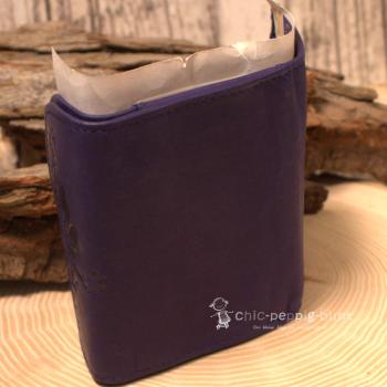 Geldbeutel lila aus Leder