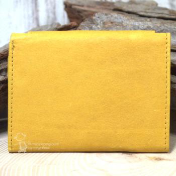 mini Geldbeutel Leder mit Blumen Motiv