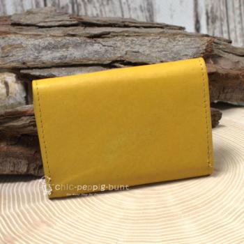 mini Geldbeutel Leder mit Blumen Motiv