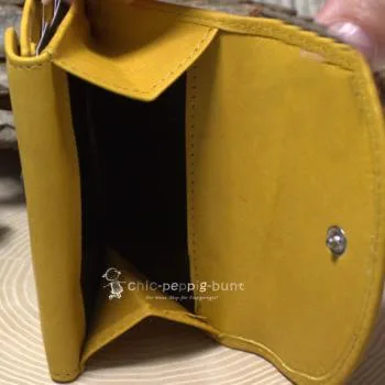 Geldbeutel Leder mini mit Druckknopf