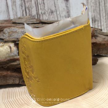 Geldbeutel ocker - gelb farbiges Leder