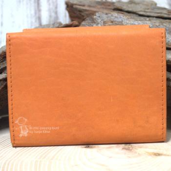 mini Geldbeutel Leder mit Blumen Motiv