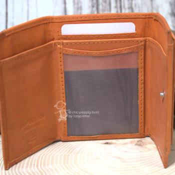Geldbeutel orange aus Leder
