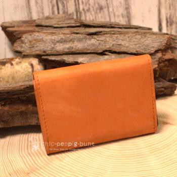 mini Geldbeutel Leder mit Blumen Motiv