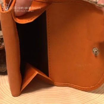 Geldbeutel Leder mini mit Druckknopf