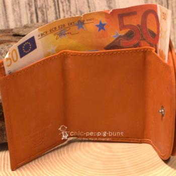mini Geldbeutel Leder mit 3 Fächern