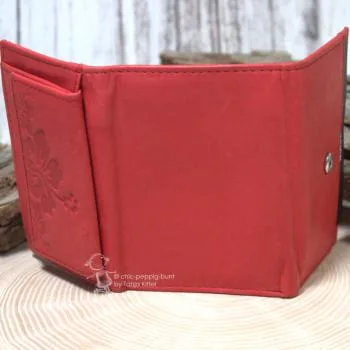 Geldbeutel mini mit Blumen Motiv