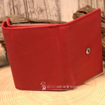 Geldbeutel Leder mini mit Druckknopf