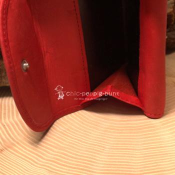 mini Geldbeutel Leder mit 3 Fächern