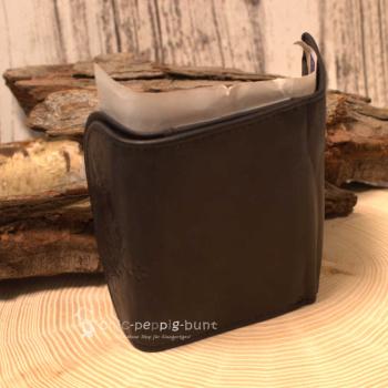 Geldbeutel schwarzes Leder