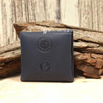 Geldbeutel mini Leder 1 Fach dunkelblau