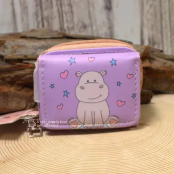 Geldbeutel mini mit Motiv Nilpferd
