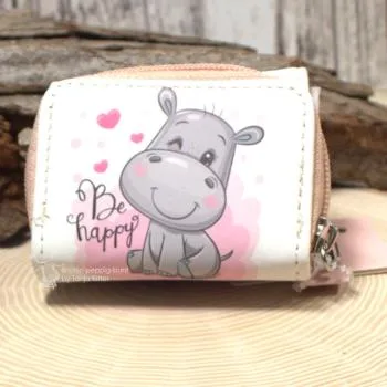 Geldbeutel mini mit Motiv Nilpferd