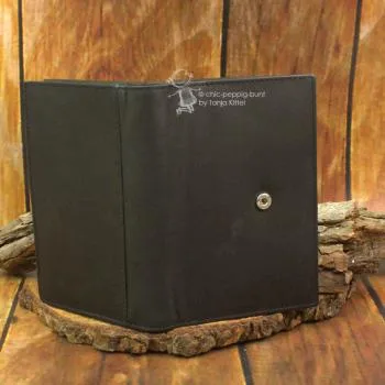 schwarzer Leder Geldbeutel