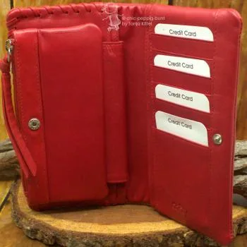 Geldbörse echt Leder in rot