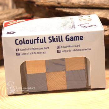 Geschicklichkeitsspiel Holz blau Würfel