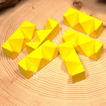 Geschicklichkeitsspiel Holz Balken gelb