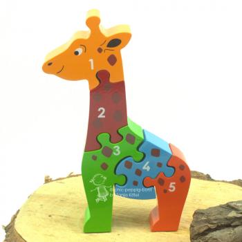 3 D Puzzle kleine Giraffe mit Zahlen von 1-5