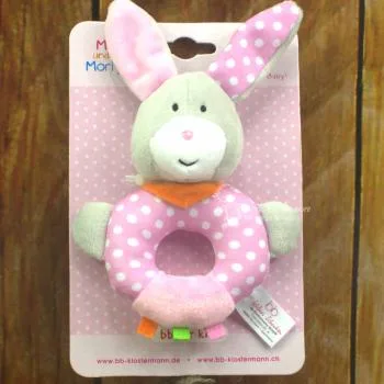 Kuscheltier in rosa mit Punkten