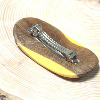 Haarspange Holz Goldregen klein