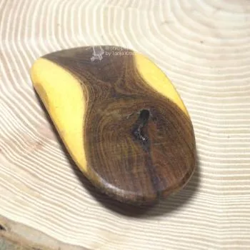 Haarspange Holz Goldregen klein - haarspange holz haarklammer mittelgross goldregen oval