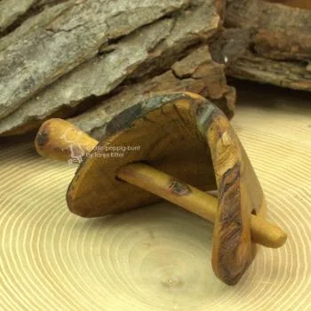 mittelgroße echt Holz Dutt Haarspange - haarspange mittelgross gebogen holz pflaume braun