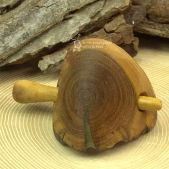 mittelgroße echt Holz Dutt Haarspange - haarspange mittelgross gebogen holz pflaume braun