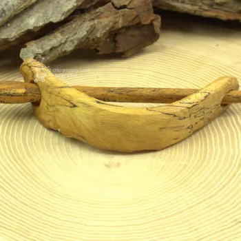 mittelgroße echt Holz Dutt Haarspange - Birke hell - haarspange mittelgross gebogen schmal holz birke hell