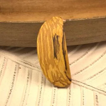 Holz Haarspange mittelgross aus Birke - haarspange mittelgross holz birke abgerundet braun