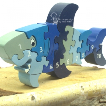 Hai Fisch als 3D Holz Puzzle