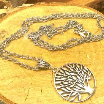 Blume des Lebens mit Metall Gliederkette
